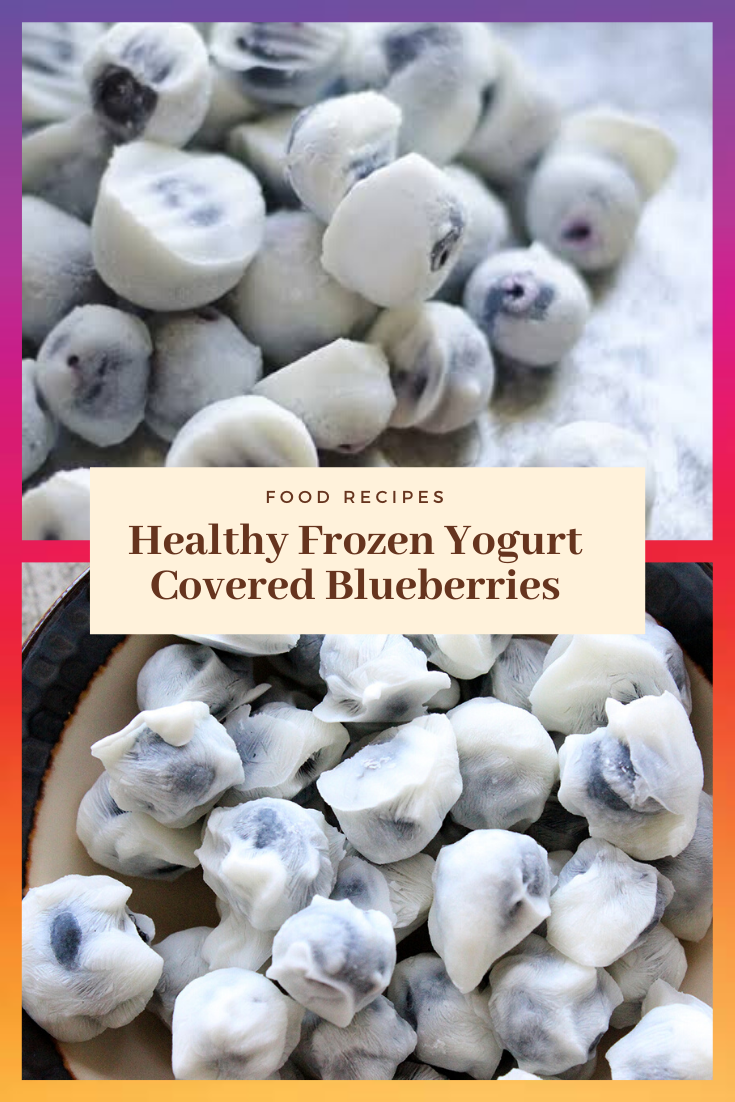 Healthy Frozen Yogurt Covered Blueberries