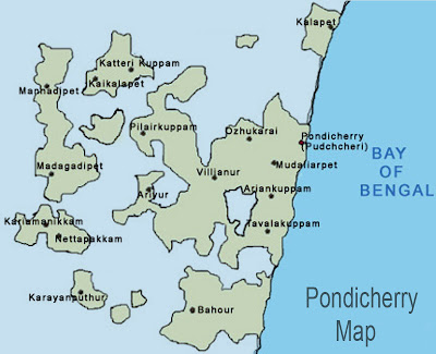 Pondicherry Tourist Places Map