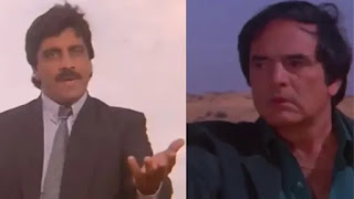 deep dhillon and feroz khan feroz khan and deep dhillon in film 'yalgaar'