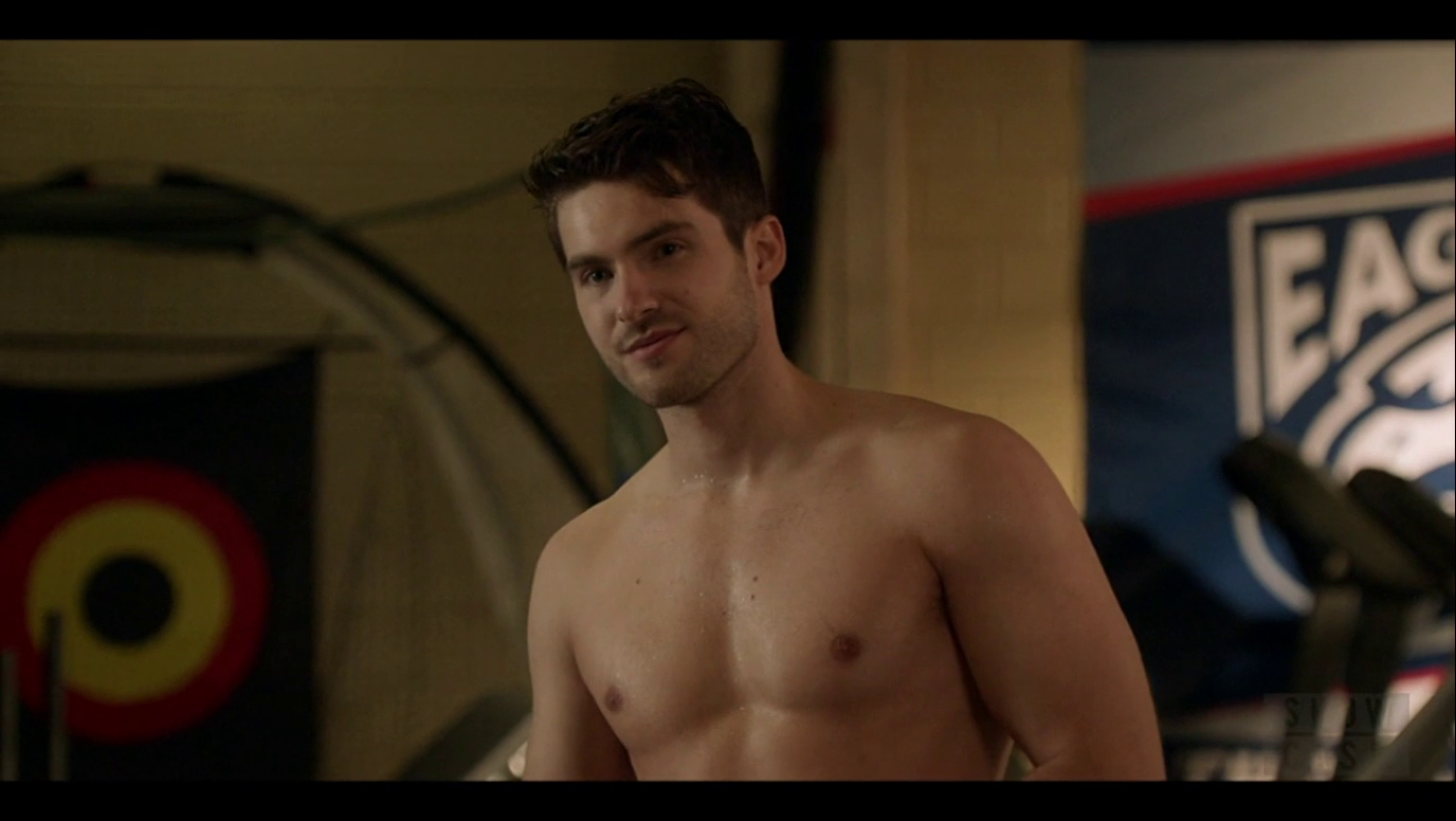 Cody Christian shirtless in All American, Season 3, Ep 2.