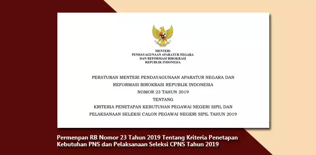 Permenpan Rb No 23 Tahun 2019 Pdf