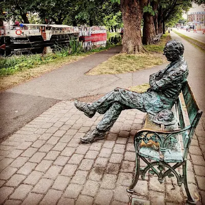 Dublin in a Day Itinerary: Patrick Kavanagh statue on the Grand Canal