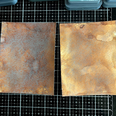 The Papered Soiree: Rust Backgrounds with Distress Oxides