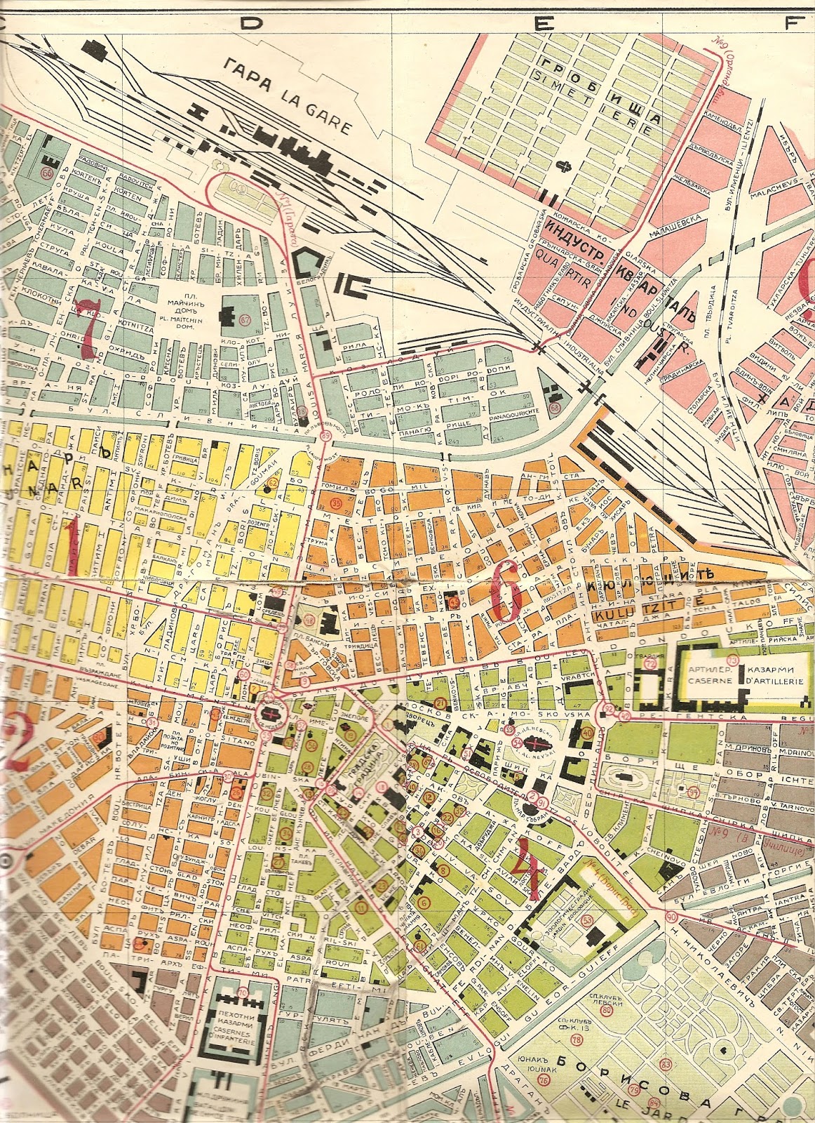 Карта софии болгария с улицами