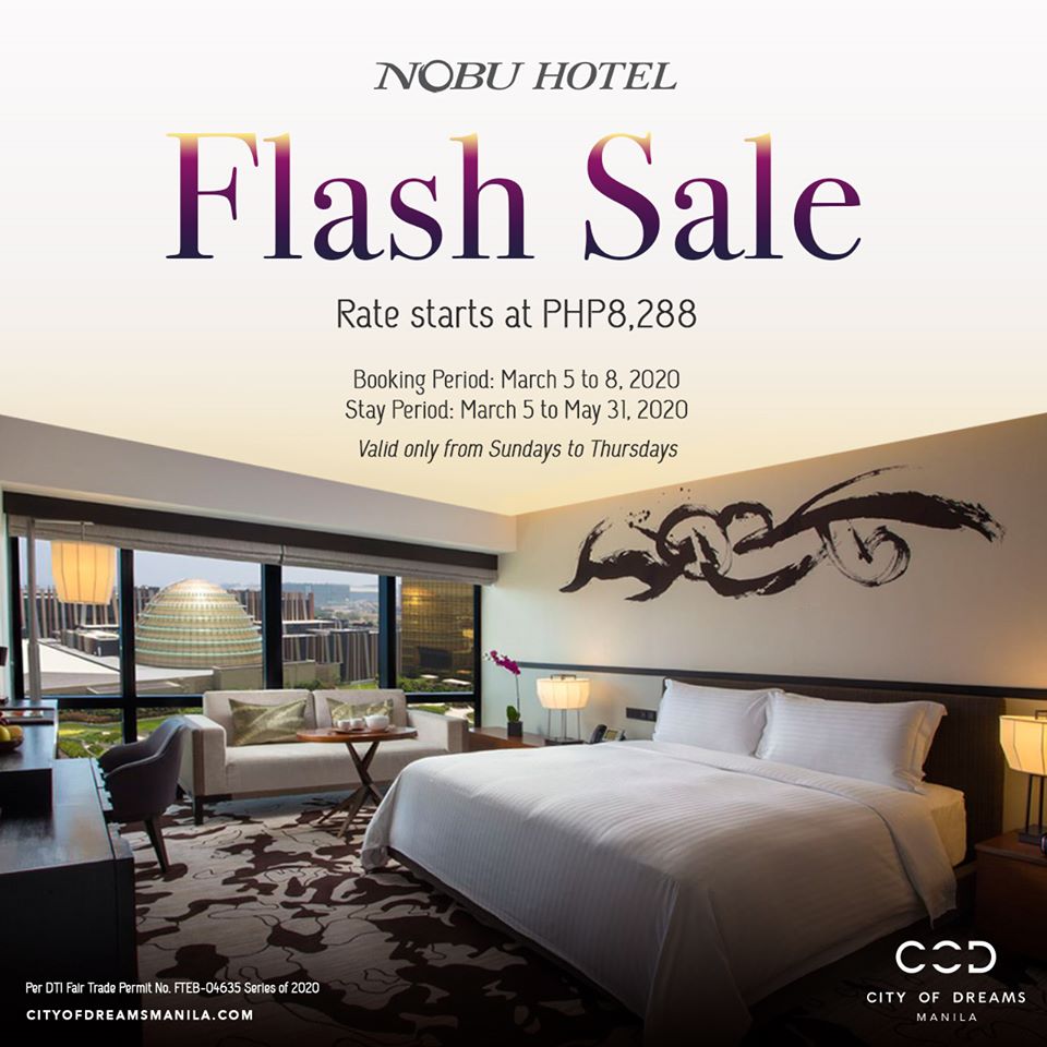 Manila Shopper Nobu & Hyatt City of Dreams Flash SALE Mar 2020