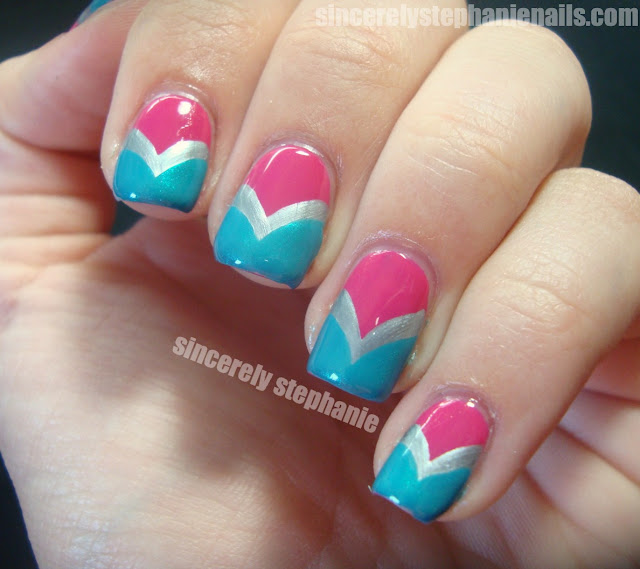 fishtail chevron nail art