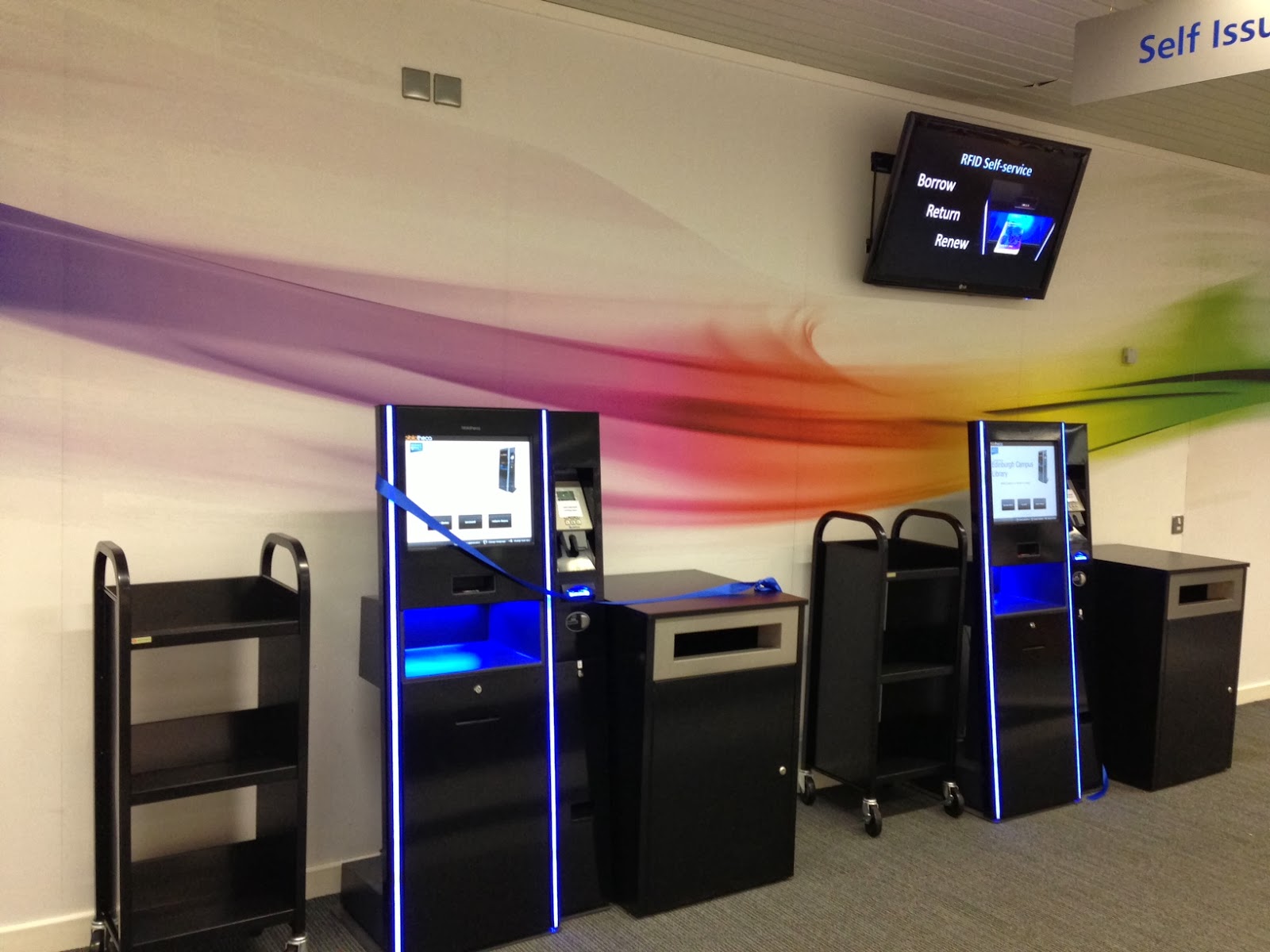 Managing Customer Services Library self service kiosks and staff cards