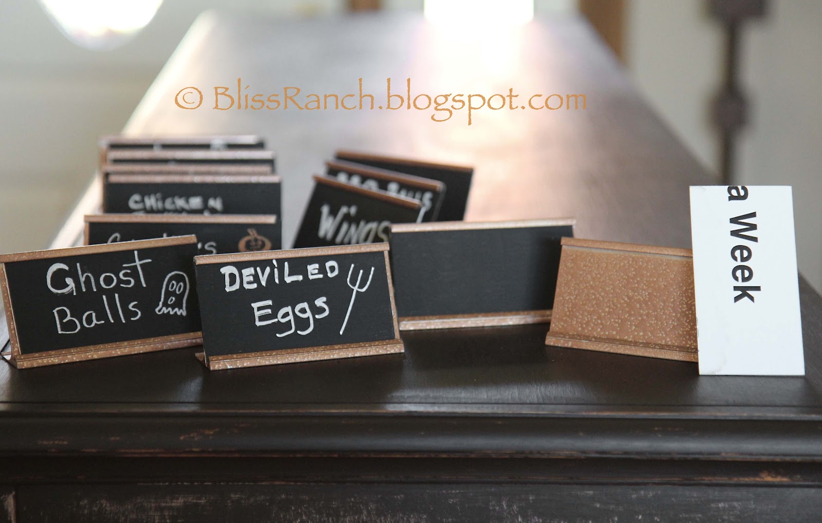 Bliss Ranch Recycled Name Plate Food Tags