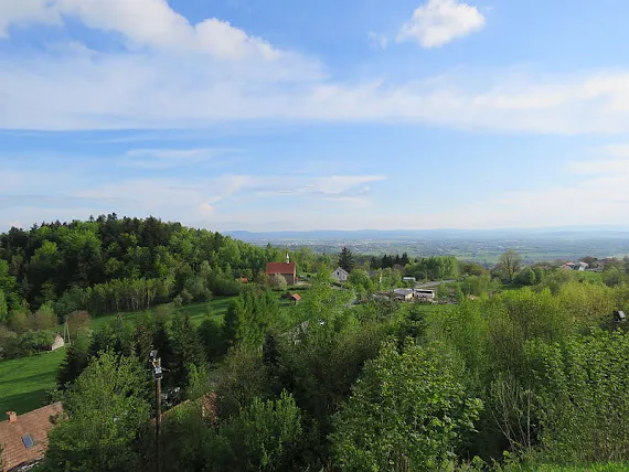 Beskid Niski z Zamku Kamieniec Widoki z Zamku Kamieniec