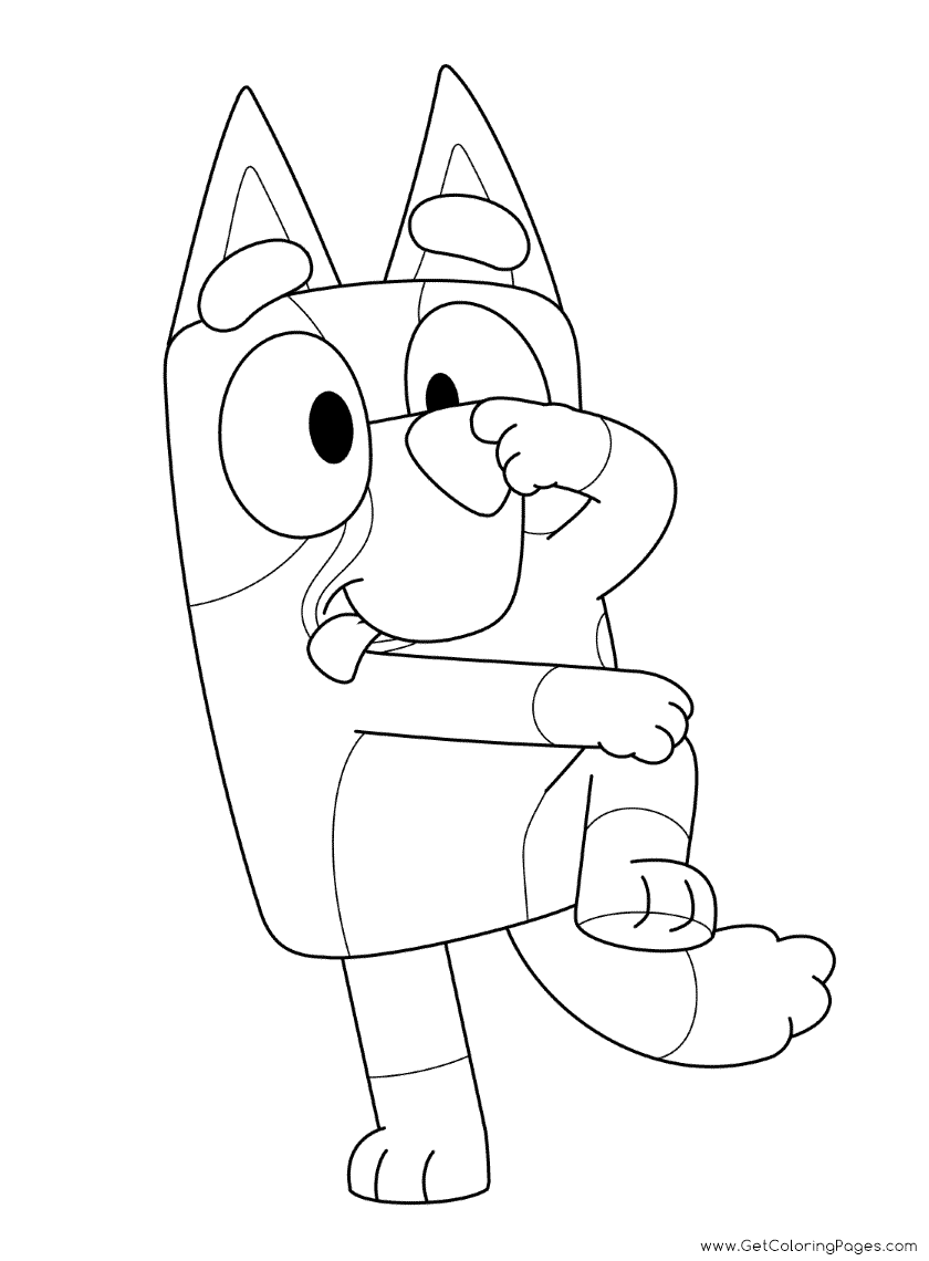 +15 Bluey Cartoon Coloring Pages