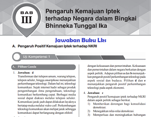 Soal essay dan jawaban tentang pengaruh kemajuan iptek terhadap nkri 08 image