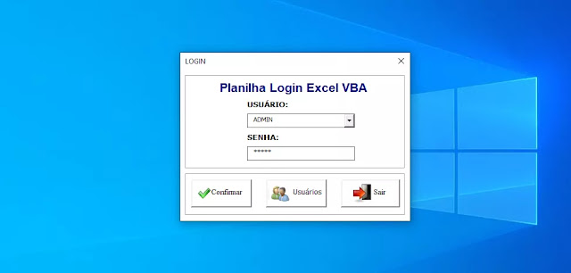 Planilha Login Excel VBA 100% Grátis