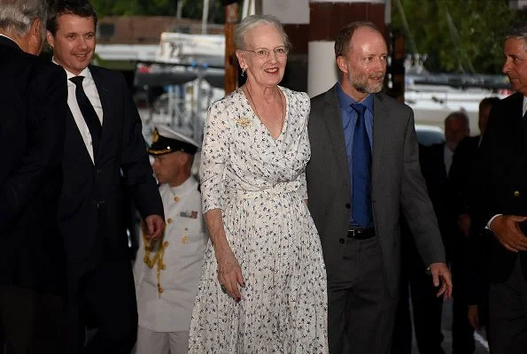 Queen Margrethe and Crown Prince Frederik attended a reception at the Yacht Club