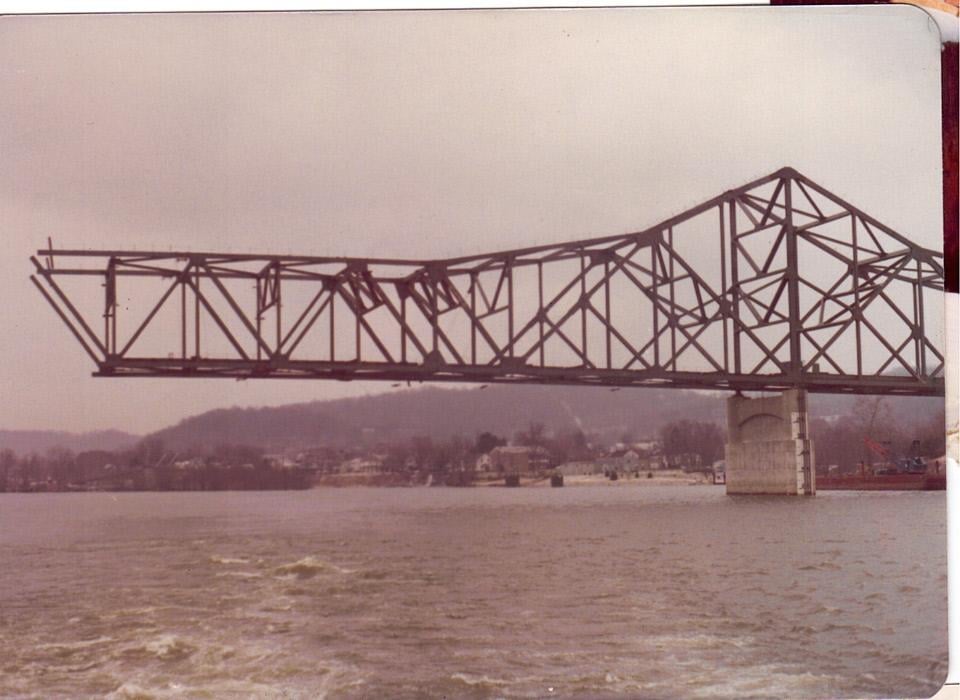Industrial History 1977 WV+OH807 Bridge over Ohio River at St Marys, WV