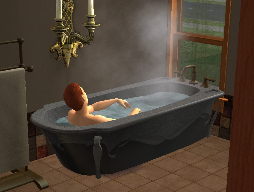 TheNinthWaveSims The Sims 2 The Sims 3 Supernatural Dark Lux Bathtub