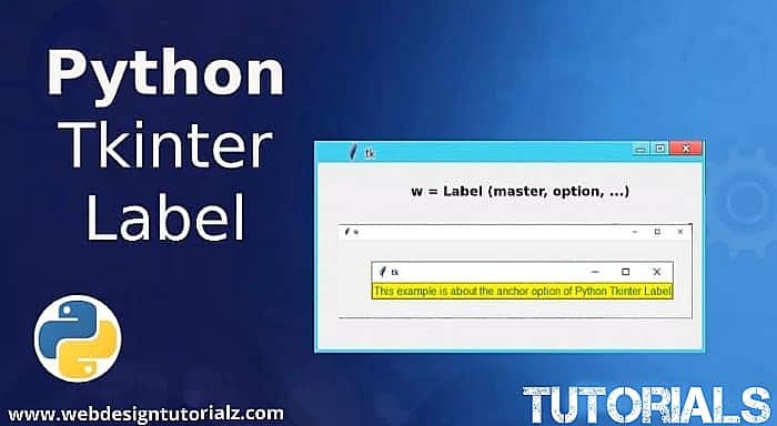 Python Tkinter Label Widget - WebDesignTutorialz