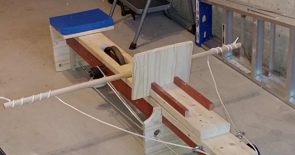 Another completed DIY kayak ergometer from a Nordictrack ski machine