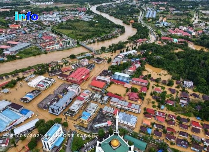 Mangsa Banjir Di Sabah Meningkat 1,447 Orang