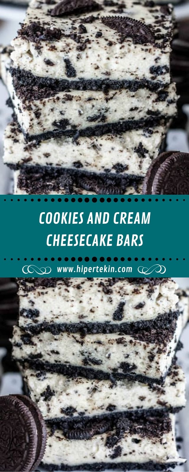 COOKIES AND CREAM CHEESECAKE BARS