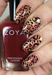leopard nail sponged nails polish