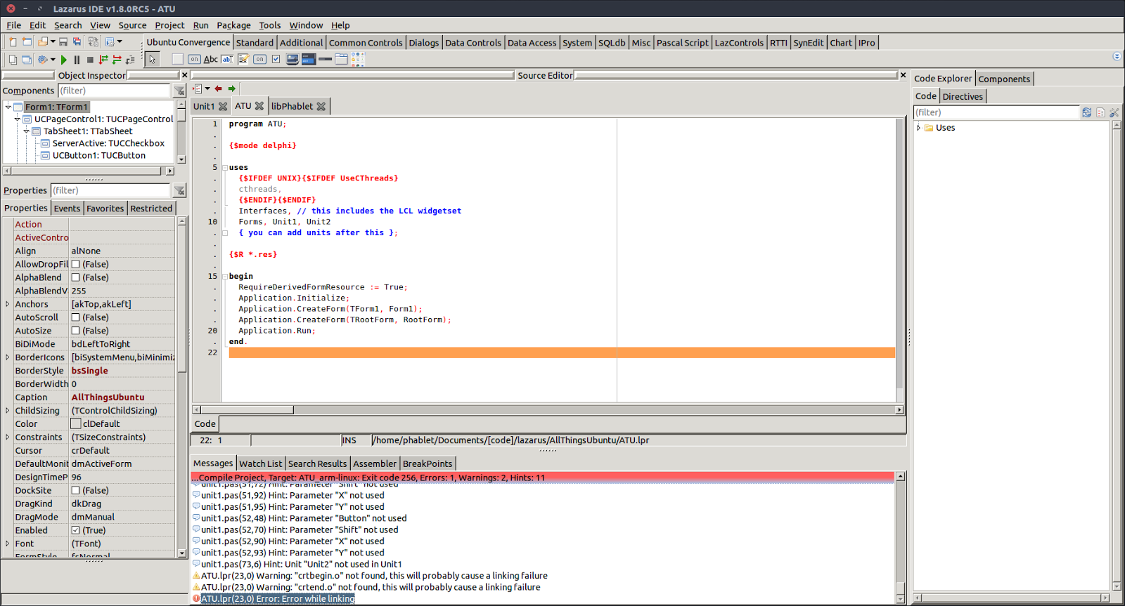 большие ссылки. Lazarus графика.