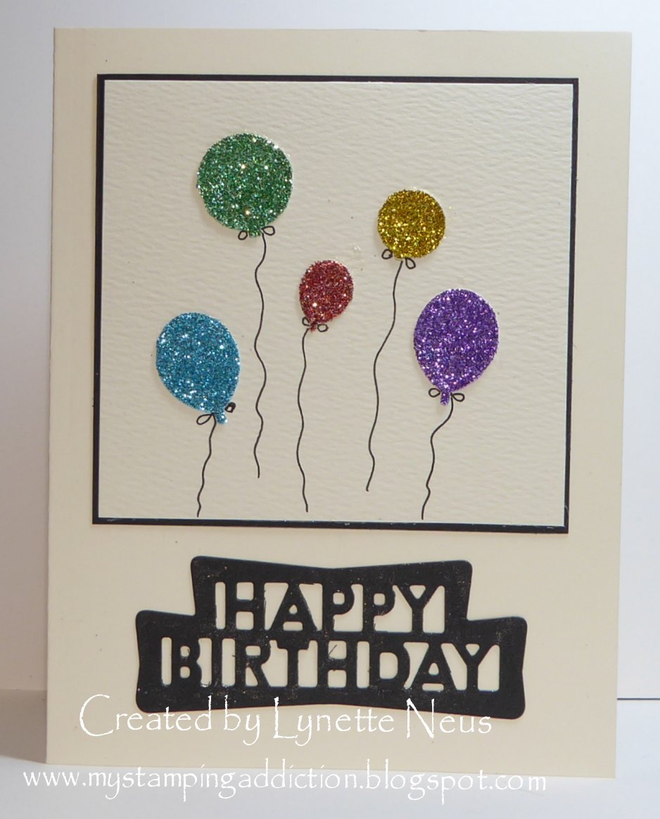 My Stamping Addiction: Glittery Balloons