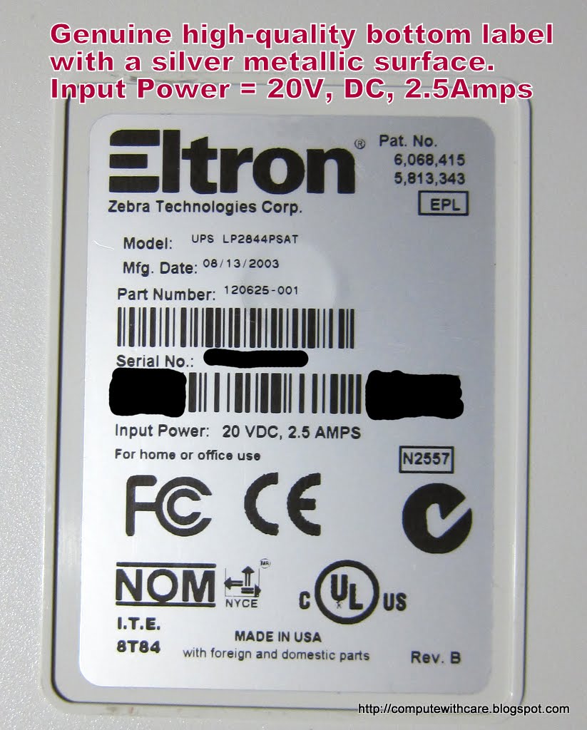 Compute with Care: Fake Zebra LP2844 Scam Alert, LP 2844, Eltron 2543