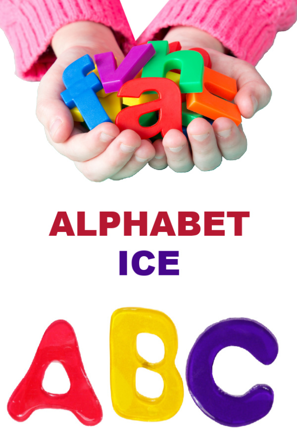 Keep kids cool while engaged in learning with easy to make alphabet ice! #alphabetletters #alphabetactivities #alphabetcrafts #koolaidicecubes #icepainting #growingajeweledrose #activitiesforkids