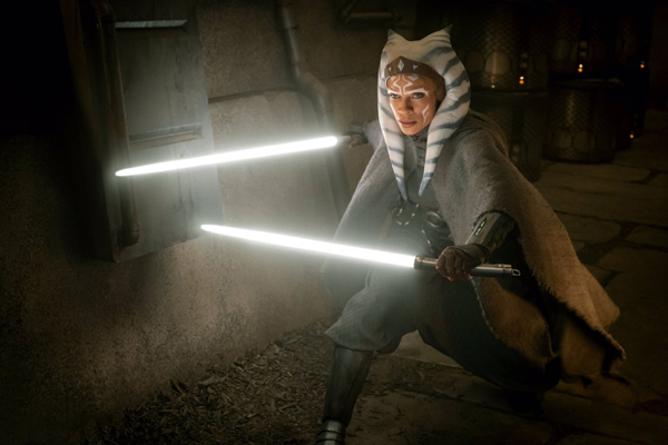 Ahsoka Tano (Rosario Dawson) in THE MANDALORIAN - Chapter 13: The Jedi. Ahsoka Tano (Rosario Dawson) in THE MANDALORIAN - Chapter 13: The Jedi.