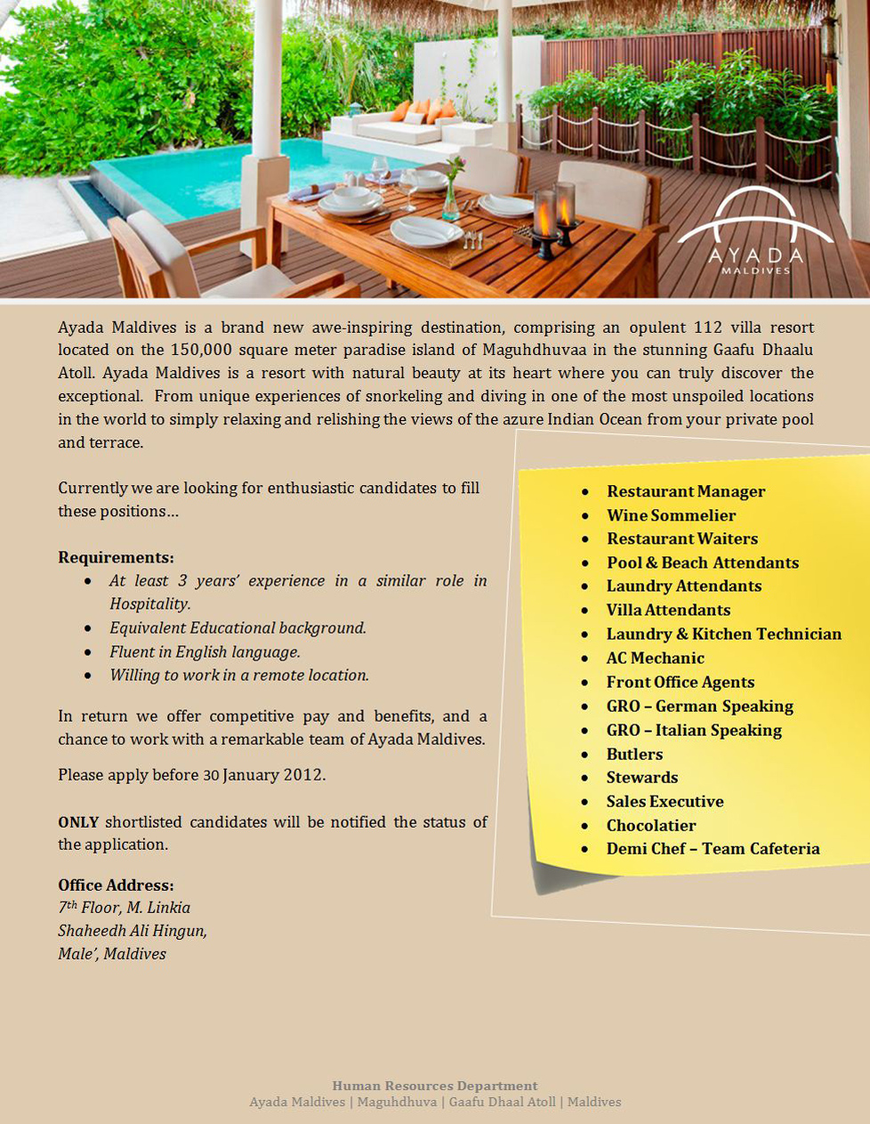 Job Maldives Fresh Jobs in Maldives Laundry Attendant jobs in Maldives