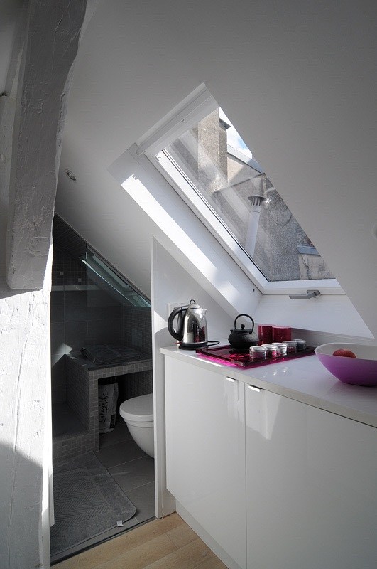 Baño pequeño para una vivienda de 16 m2