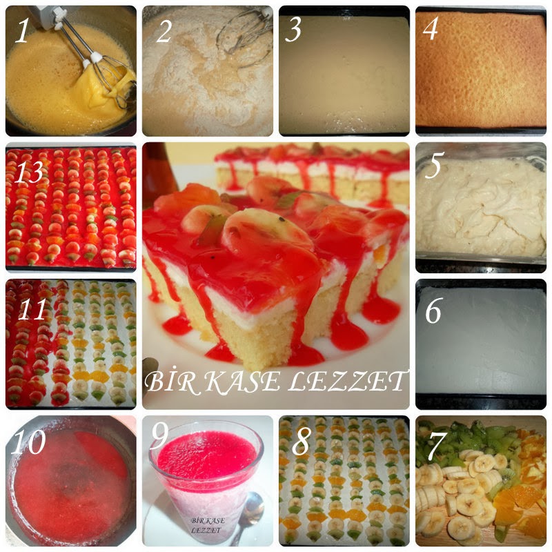 MEYVELİ PASTA TARİFİ Bir Kase Lezzet