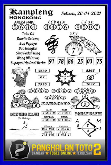 Syair Hk 20 April 2021 Keraton4d Data Eyang Togel
