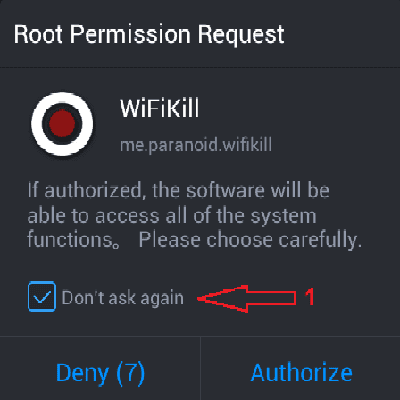تشغيل تطبيق kinguser ثم تركه بعدها نقوم بتشغيل تطبيق Wifi Kill برنامج WifiKill