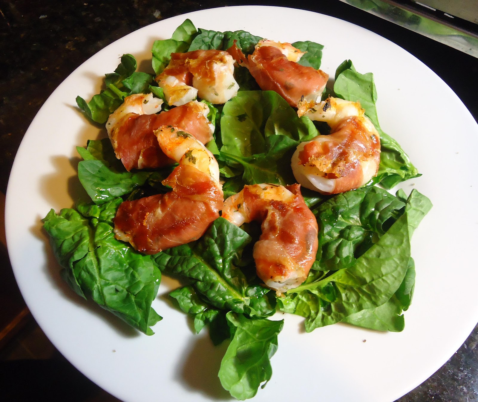 A Hungry Teacher.................... ProsciuttoWrapped Shrimp