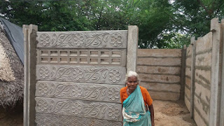 A new house being built for a very poor widow in Tamil Nadu