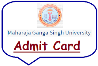 MGSU Admit Card 2020