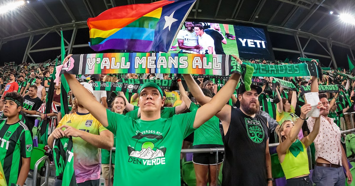 Austin FC Pride Night at the game between Austin FC and Columbus Crew