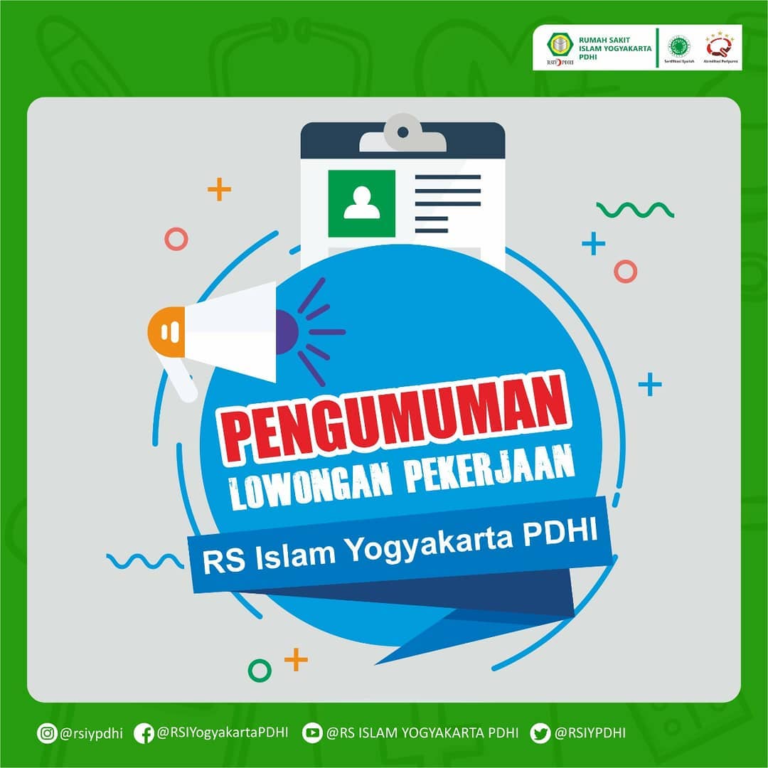 Lowongan Pekerjaan RS Islam Yogyakarta PDHI (Apoteker, Perawat, Tenaga