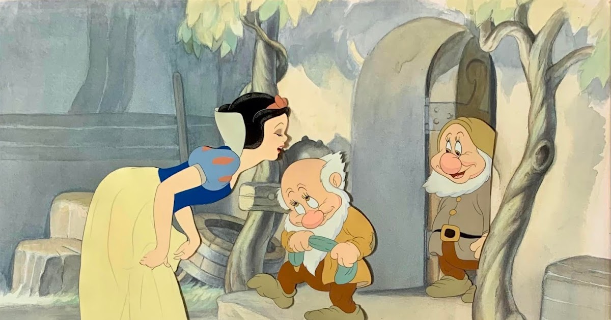 Animation Collection Original Key Setup of Snow White, Bashful and