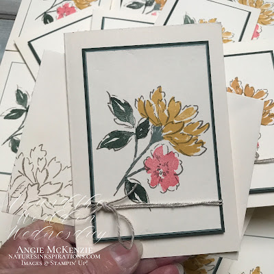 Weekly Digest #38 - Week Ending October 16, 2021 | Nature's INKspirations by Angie McKenzie for Around the World on Wednesday Blog Hop; Click READ or VISIT to go to my blog for details! Featuring the Hand-Penned Petals Cling Stamp Set along with Heartfelt Wishes and Love of Leaves by Stampin' Up!® to create 10 note cards in 30 minutes;  #10in30  #stamping #aroundtheworldonwednesdaybloghop #awowbloghop #handpennedpetals #heartfeltwishes  #loveofleaves #naturesinkspirations #notecards #simplestamping #stamparatus #diycrafts #makingotherssmileonecreationatatime #cardtechniques #stampinup #handmadecards #stampinupcolorcoordination #simplestamping #papercrafts #linenthread #coloringwithblends #stampingwithmarkers