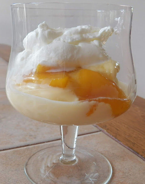 Individual Caramelized Peach Trifle