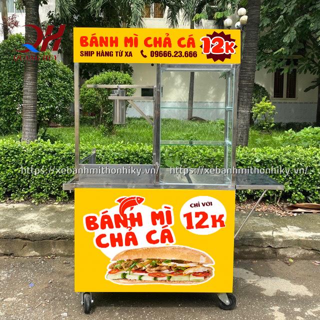 Giá bán xe bánh mì chả cá nóng tại Quang Huy