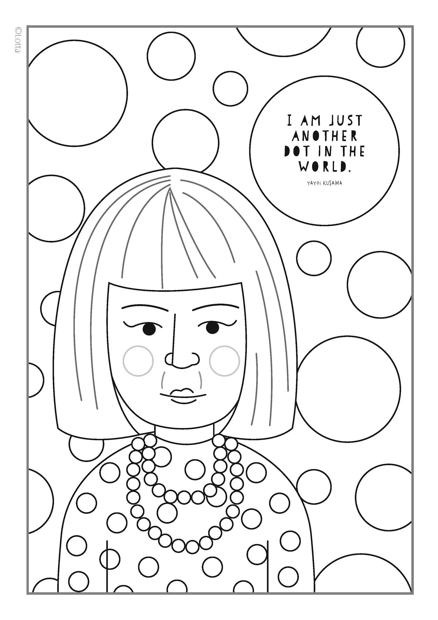 Yayoi Kusama Coloring Page Diverse Artists By Art By vrogue.co