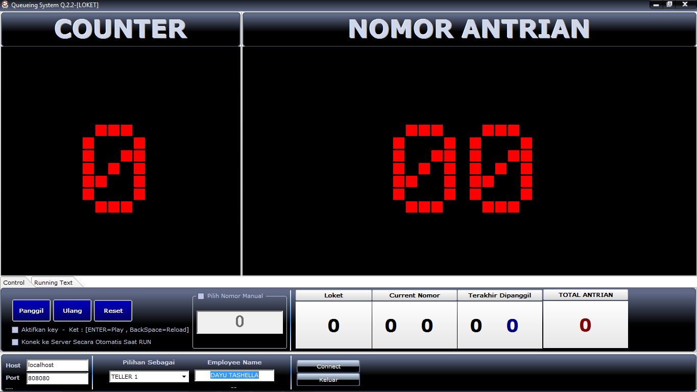 Software antrian bank account
