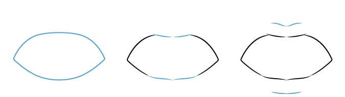 Anime mouth front view