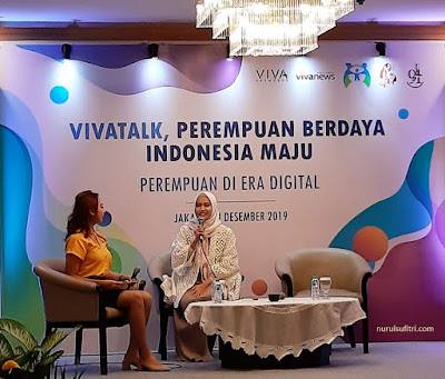 vivatalk peran perempuan di era digital menuju indonesia maju isu kesetaraan gender talkshow nurul sufitri travel lifestyle blogger review hotel millenium