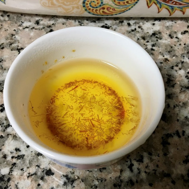 saffron soaked in water