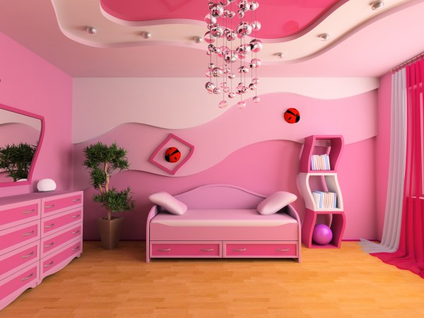 افكار تصاميم غرف نوم بنات باربي بسيطة ومريحه