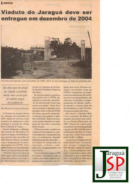 Matéria publicada no jornal Folha Noroeste, em abril de 2003
